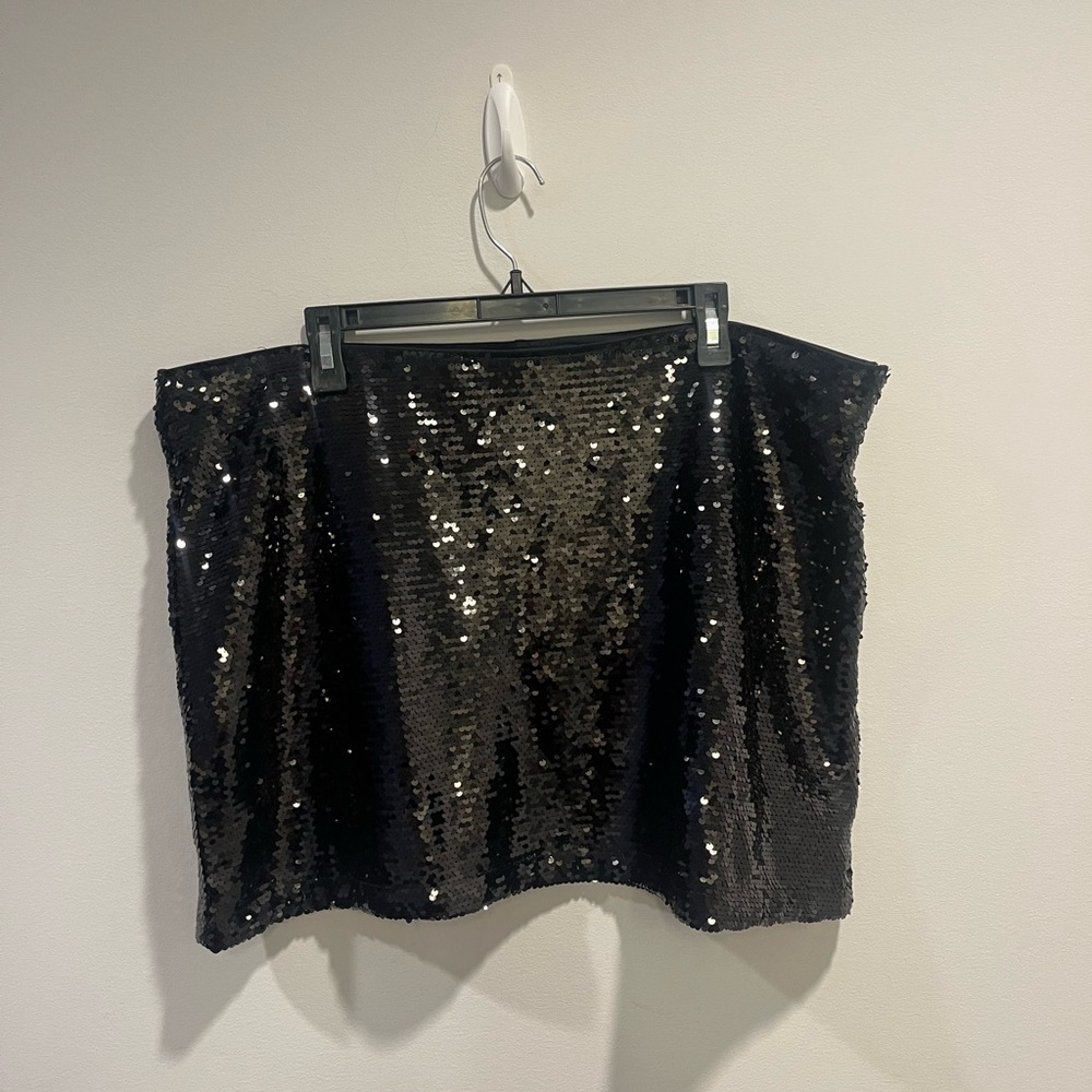 Black Sequin Skirt